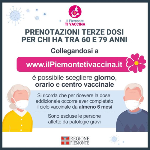 Corona Virus, collegamento alla pagina dedicata dalla Regione Piemonte