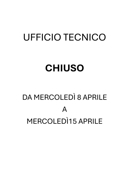chiusura ufficio tecnico