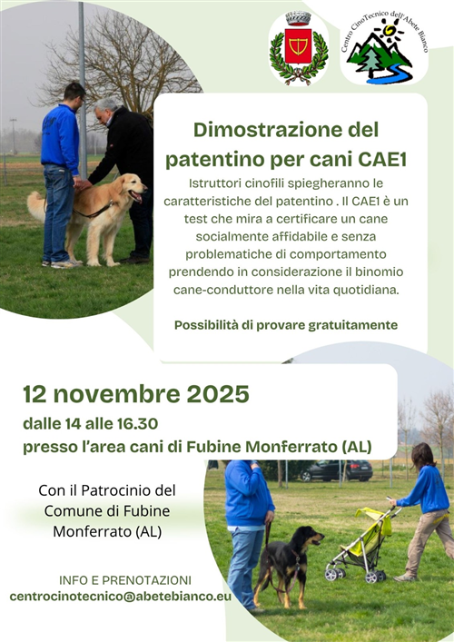 dimostrazione del patentino per cani CAE1
