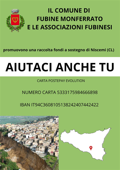 Sostegno al comune di Niscemi