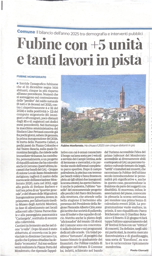 ll bilancio dell'anno 2025 tra demografia e interventi pubblici